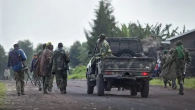 Combattants du M23 près de Goma
