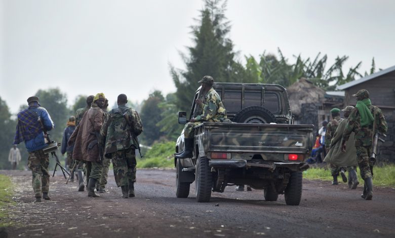 Combattants du M23 près de Goma