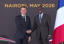 Emmanuel Macron et William Ruto à Nairobi lors du sommet Africa Forward