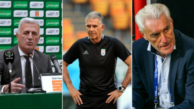 Montage de Vladimir Petkovic, Carlos Queiroz et Hugo Broos avant la Coupe du monde 2026