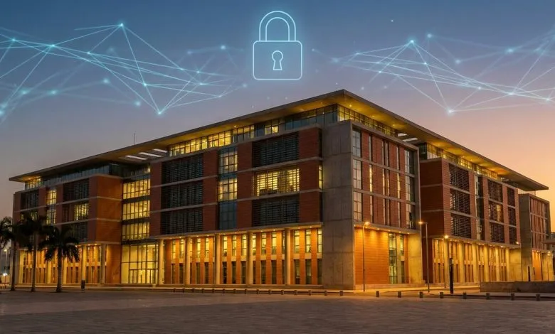 Illustration de cybersécurité pour une institution publique au Sénégal
