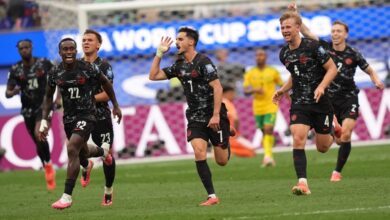 Des joueurs du Canada célèbrent face à l'Afrique du Sud au Mondial 2026