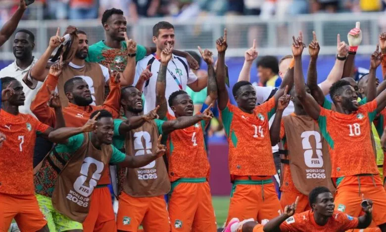 Les joueurs de Côte d’Ivoire célèbrent après leur victoire contre Curaçao au Mondial 2026