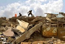 Maisons démolies dans un quartier d’Abidjan