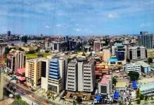 Vue de Victoria Island à Lagos