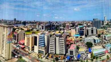 Vue de Victoria Island à Lagos