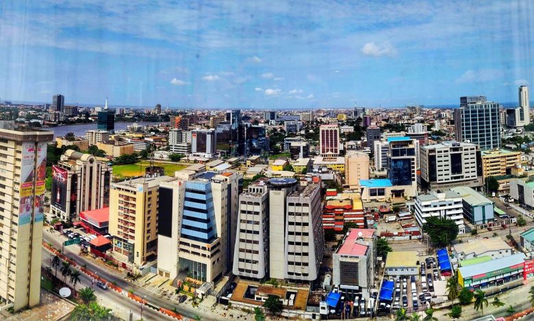 Vue de Victoria Island à Lagos