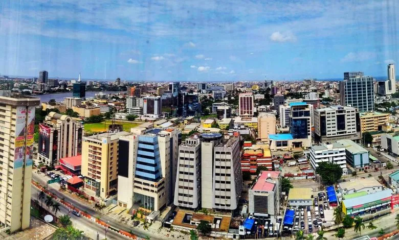 Vue de Victoria Island à Lagos