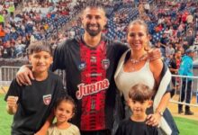 Lucas Trejo avec sa femme et ses enfants
