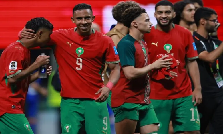 Joueurs du Maroc après un match du Mondial 2026