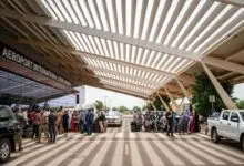 Entrée de l’aéroport international Diori Hamani de Niamey