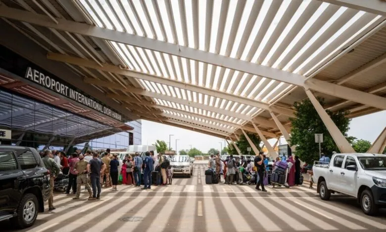 Entrée de l’aéroport international Diori Hamani de Niamey