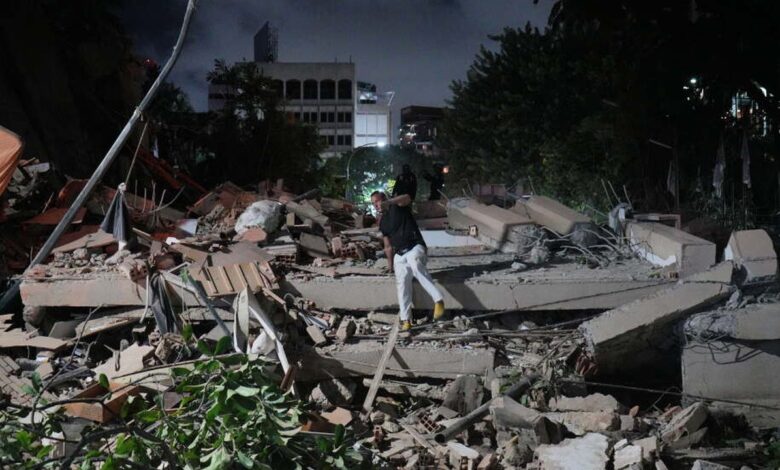 Degats apres un seisme a Caracas
