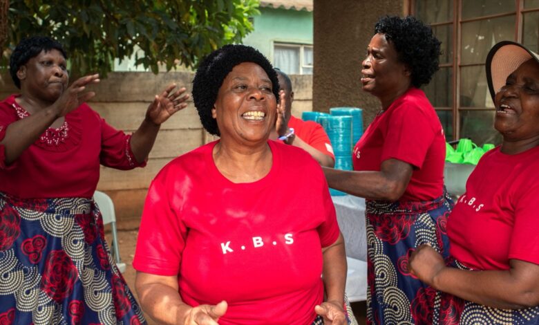 Membres d’une association funéraire au Zimbabwe