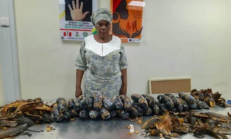 Une grand-mère arrêtée avec 13 kg de cocaïne dissimulés dans des pelures de plantain (vidéo)