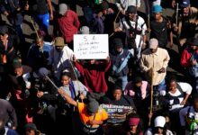 Manifestants anti-immigration en Afrique du Sud