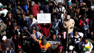 Manifestants anti-immigration en Afrique du Sud