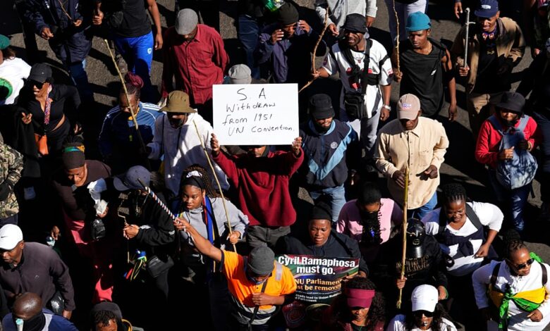 Manifestants anti-immigration en Afrique du Sud
