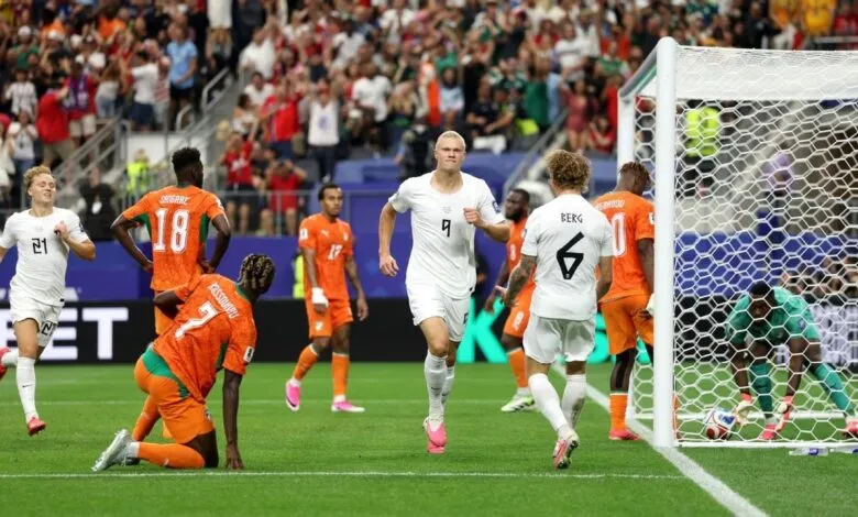 Plusieurs joueurs de Côte d’Ivoire lors du match contre la Norvège au Mondial 2026