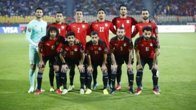 Mohamed Salah avec l’équipe d’Égypte avant un match international