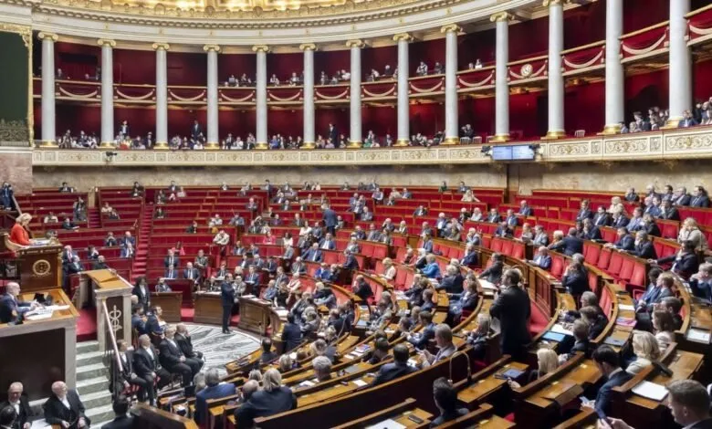 L’hémicycle de l’Assemblée nationale française pendant une séance