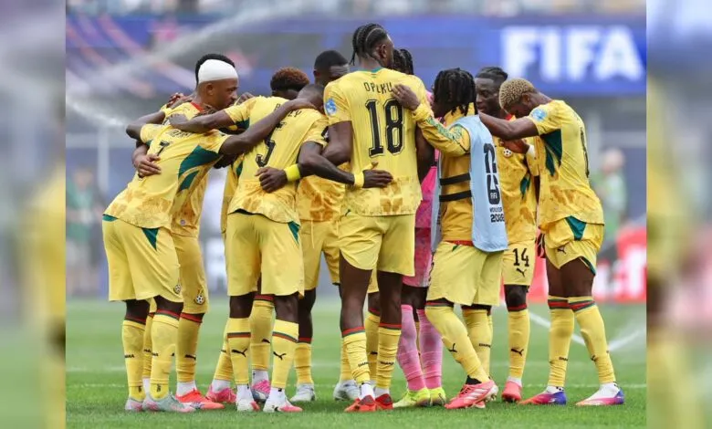 Des joueurs du Ghana avant leur match contre la Colombie au Mondial 2026