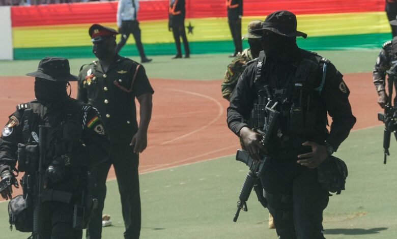 Des policiers ghanéens lors d’un événement officiel