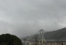 Vestiges du pont Morandi à Gênes après son effondrement