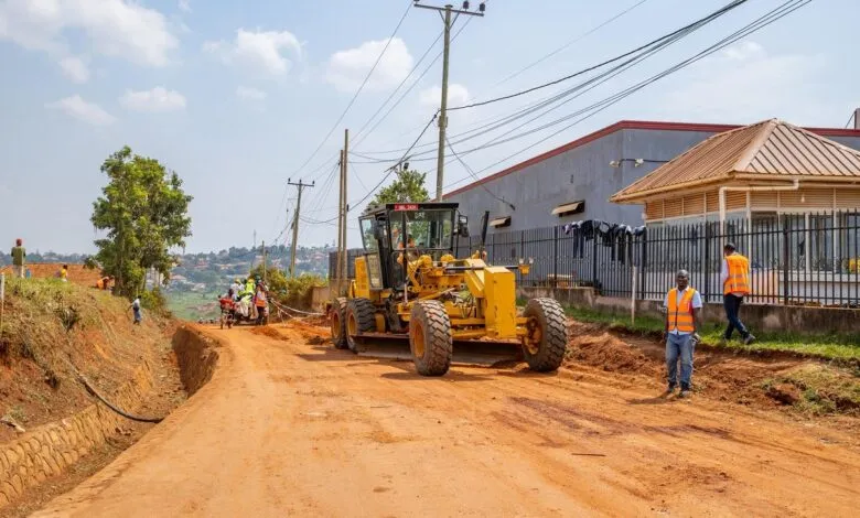 Chantier routier à Kampala en Ouganda