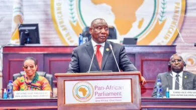 Cyril Ramaphosa à la tribune du Parlement panafricain en juillet 2026