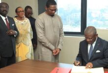 Samuel Eto’o lors de l’inauguration du siège de la Fecafoot à Yaoundé