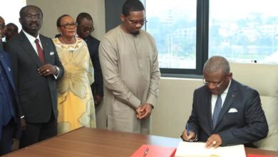 Samuel Eto’o lors de l’inauguration du siège de la Fecafoot à Yaoundé
