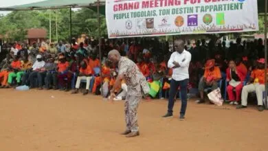 Des participants au meeting de l’opposition togolaise à Vogan