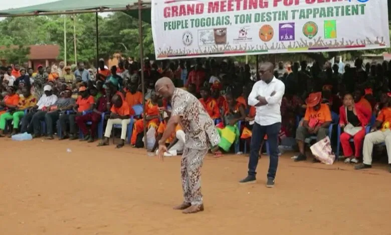 Des participants au meeting de l’opposition togolaise à Vogan