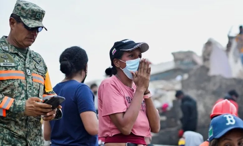 Secours après un séisme au Venezuela