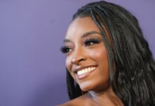 Simone Biles avec un influenceur
