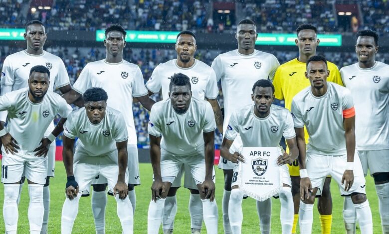 L’équipe de l’APR FC avant une rencontre au Rwanda