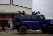 Véhicule de police en Zambie après l’élection présidentielle
