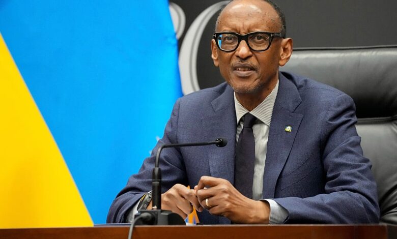 Paul Kagame s’exprime lors d’une conférence de presse