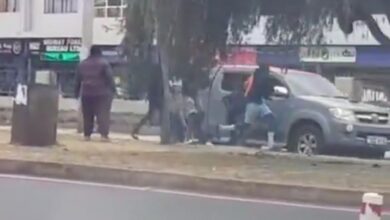 Scène de l’extorsion filmée dans le quartier de Hurlingham à Nairobi