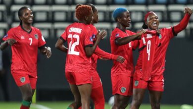 Les joueuses du Malawi célèbrent leur victoire contre le Ghana à la CAN féminine 2026