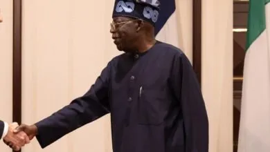 Le président nigérian Bola Tinubu lors d’une rencontre officielle