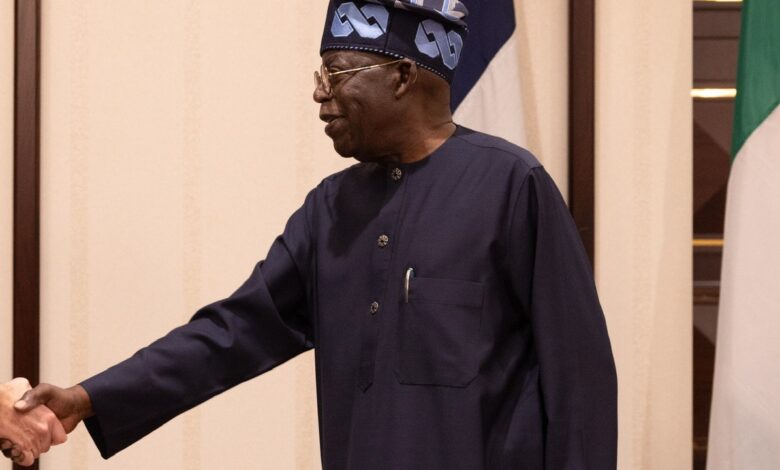Le président nigérian Bola Tinubu lors d’une rencontre officielle