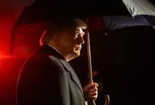 Donald Trump avant d’embarquer à bord de Marine One