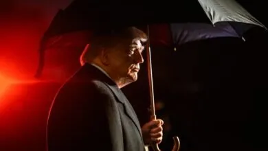 Donald Trump avant d’embarquer à bord de Marine One