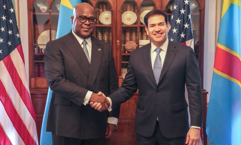 Félix Tshisekedi lors d’une rencontre officielle à Washington en 2026