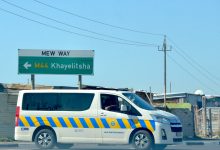 Véhicule des forces de l’ordre à Khayelitsha, au Cap, en 2024, photo d’archive