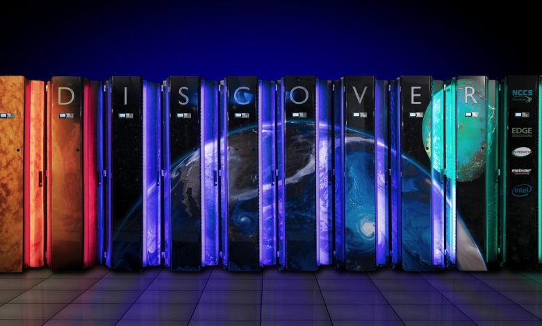 Le supercalculateur Discover de la NASA, illustration informatique