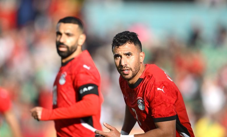 Mahmoud Trezeguet et Mohamed Salah avec la sélection égyptienne