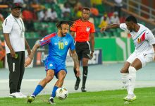 Joueurs de la RDC et de la Guinée lors d’un match en 2024, photo d’archive